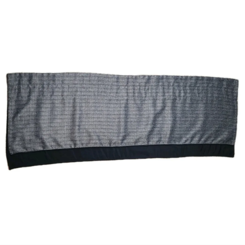 Croscill Oden Tailored Valance – Charcoal Houndstooth 72×20